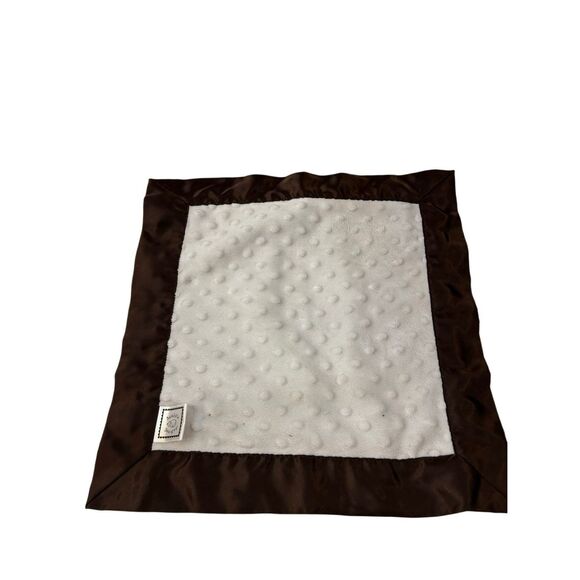 Swaddle Designs Brown Cream silky blanket 13"x13.5" - Picture 1 of 5